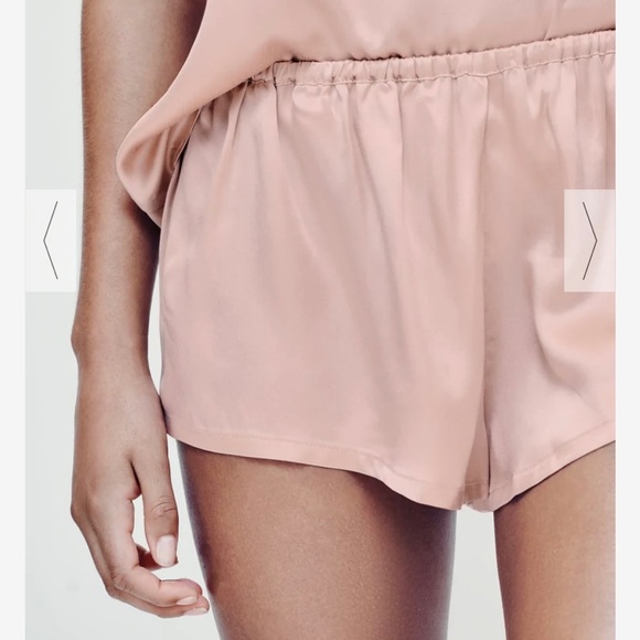 Asceno silk camisole and sleep short set in blush pink NEW - Picture 4 of 4